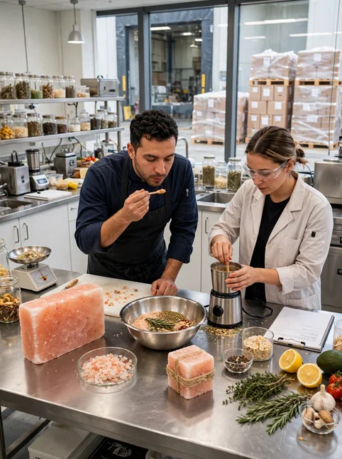 Unrefined sea salt bulk advantages for food brands - natural trace minerals magnesium potassium calcium for clean label flavor depth